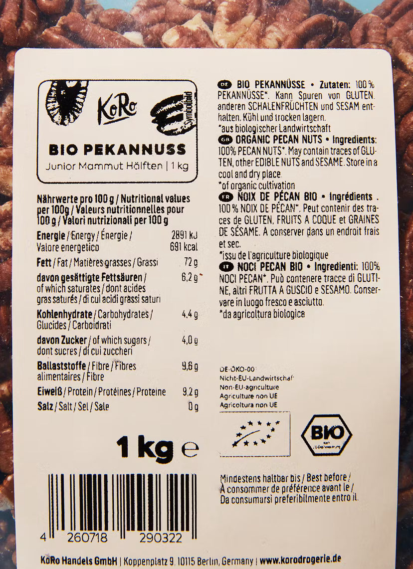 Bio Pekanusskerne 1Kg