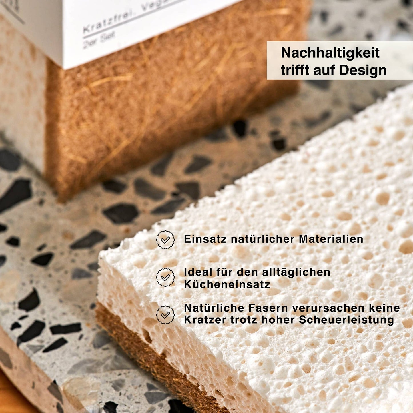 Kokos-Schwamm (2er Set) - Natürlicher Scheuerschwamm