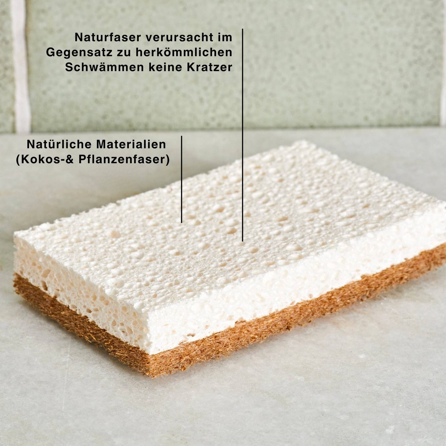 Kokos-Schwamm (2er Set) - Natürlicher Scheuerschwamm