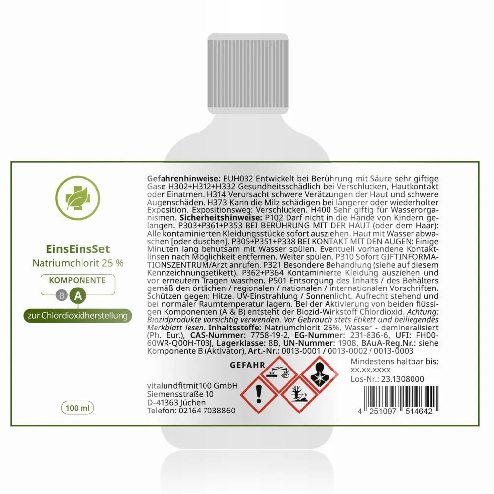 CDL - 2 Komponenten - Natriumchlorid-Lösung 25% + Salzsäure 4%