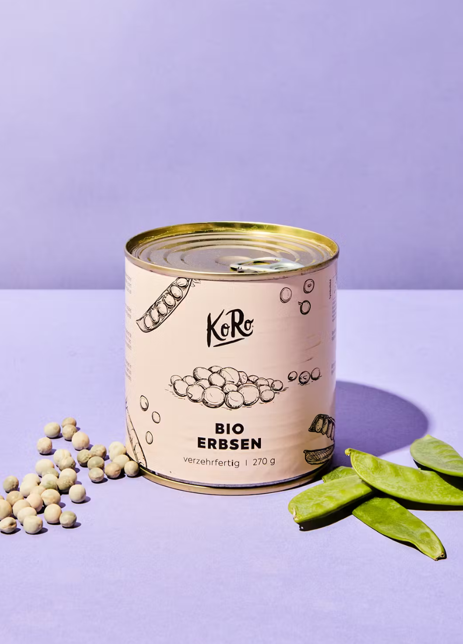 Bio Erbsen in der Dose 270 g