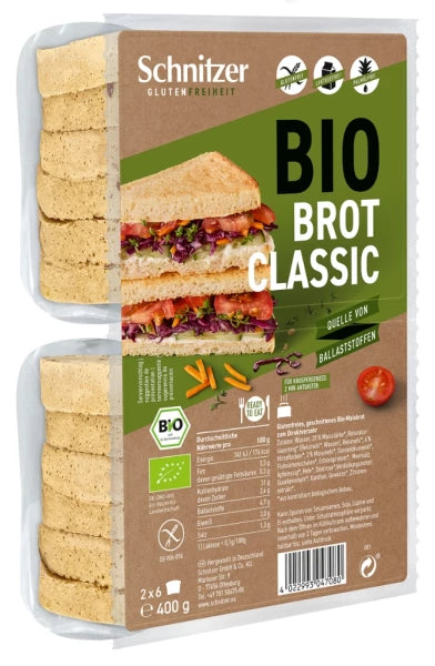 Glutenfreies, Bio-Toast - Schnitzer Brot Classic