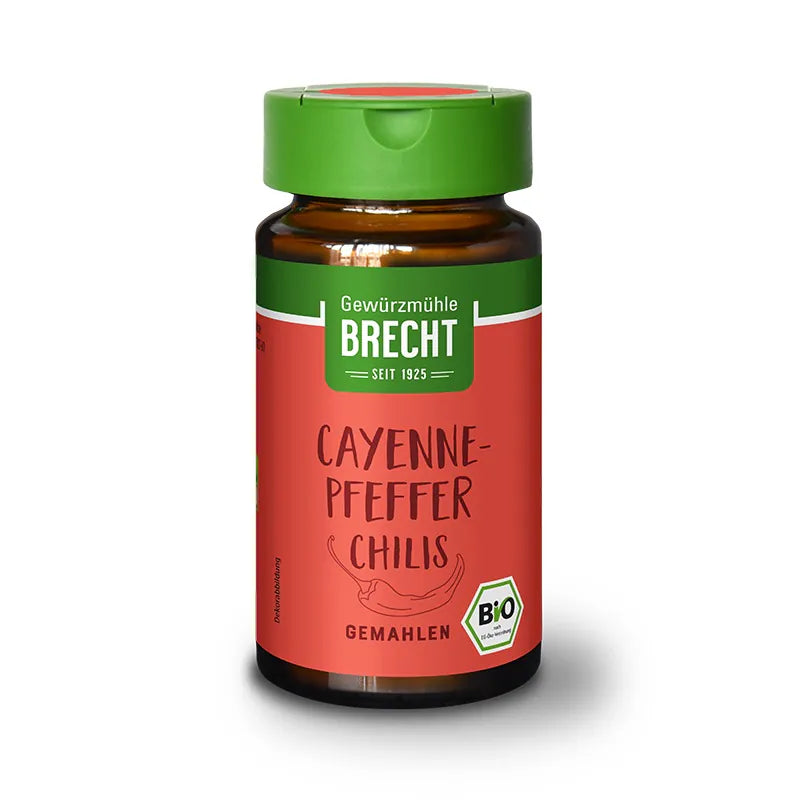 Bio Cayenne-Pfeffer gemahlen im Glas
