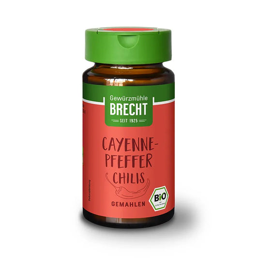 Bio Cayenne-Pfeffer gemahlen im Glas