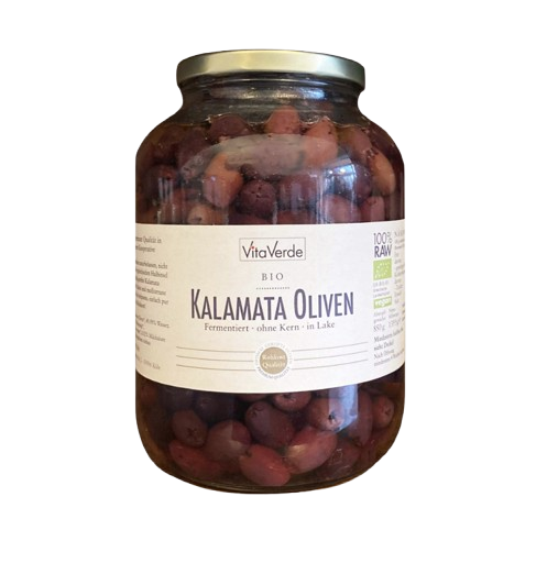 Vita Verde griechische Bio Kalamata Oliven ohne Kern 850 g in Lake