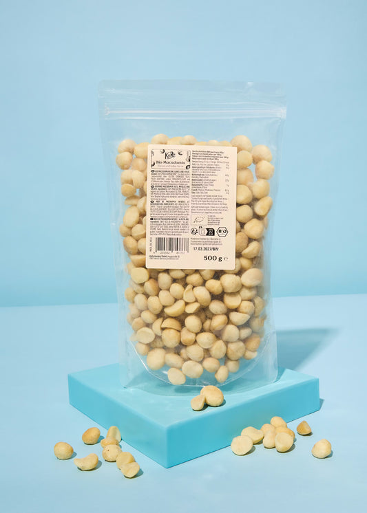 Bio Macadamianüsse - ganze und halbe - 500g